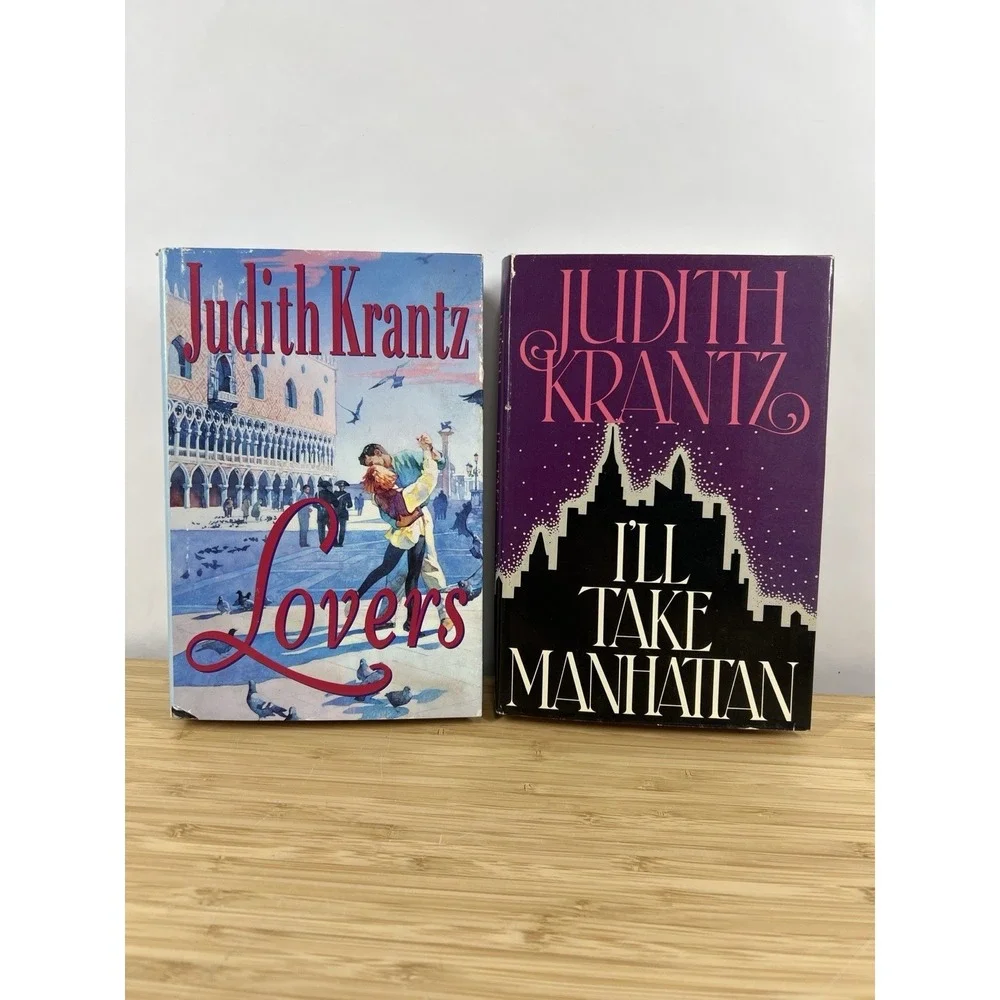 Judith Krantz Hardcover Lot Lovers &‎ I'll Take Manhattan With Dust Jackets